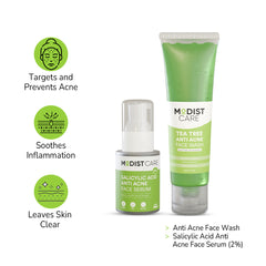 Anti Acne Bundle | Tea Tree Face Wash 100ml + Anti Acne Serum 30ml