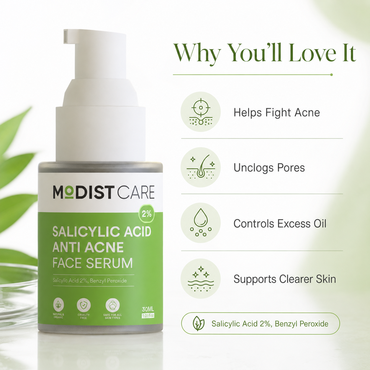 2% Salicylic Acid Anti Acne Face Serum
