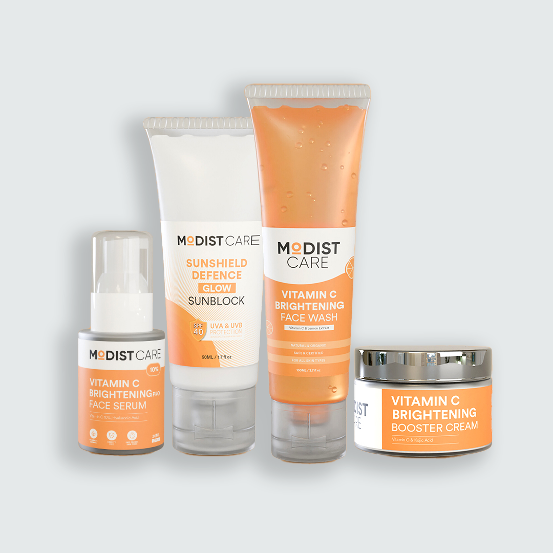 Complete Skin Brightening Bundle | Face Wash 100ml + Serum 30ml + Cream 50ml + Sunblock SPF 40 50ml