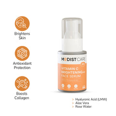 10% Vitamin C Brightening Face Serum - 30ml with Vitamin C 10% & Hyaluronic Acid