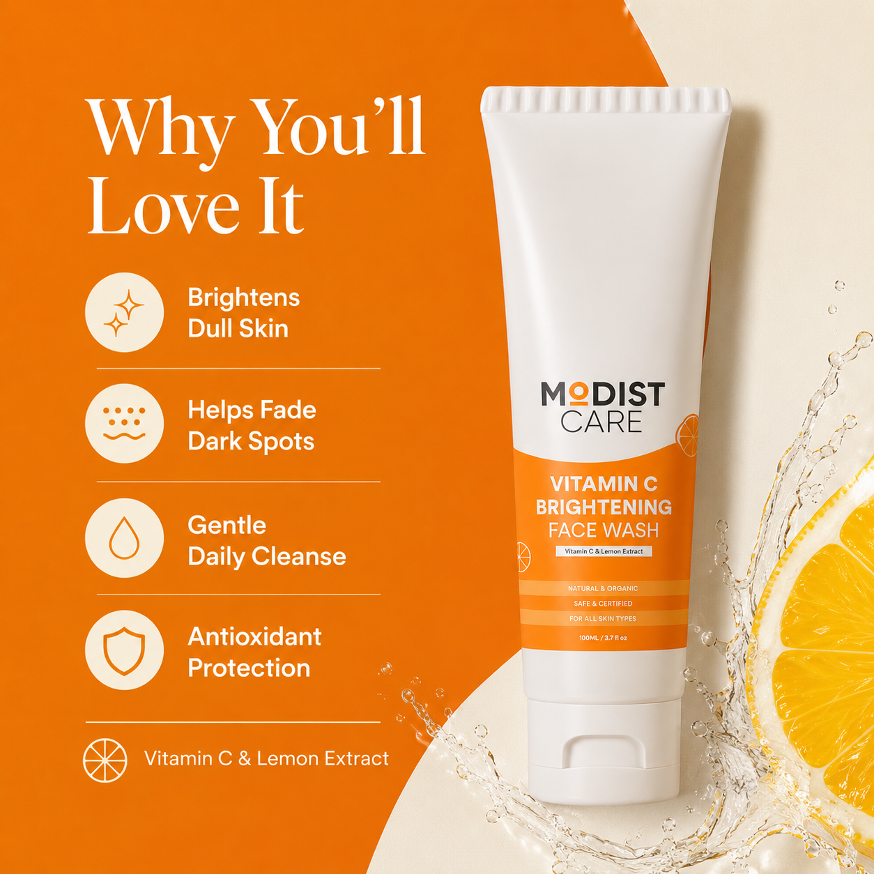 10% Vitamin C Brightening Face Wash